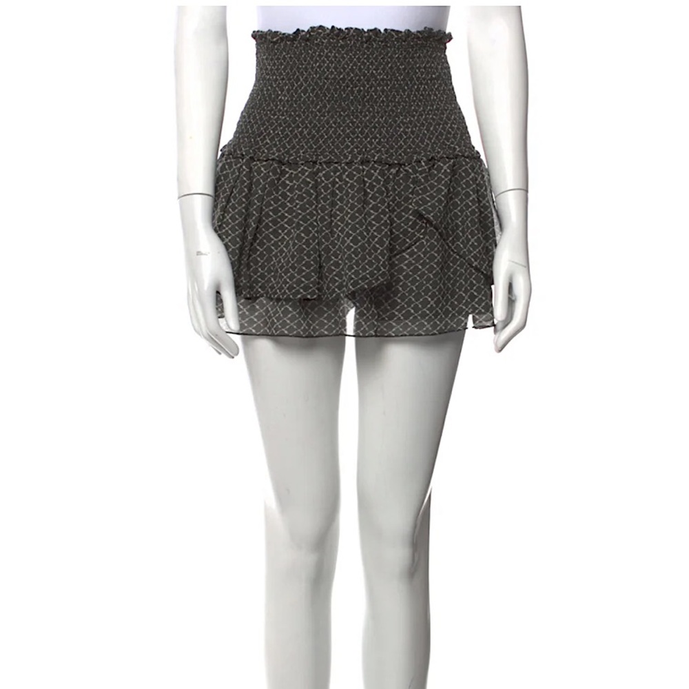 Isabel Marant Grey and White Mini Skirt